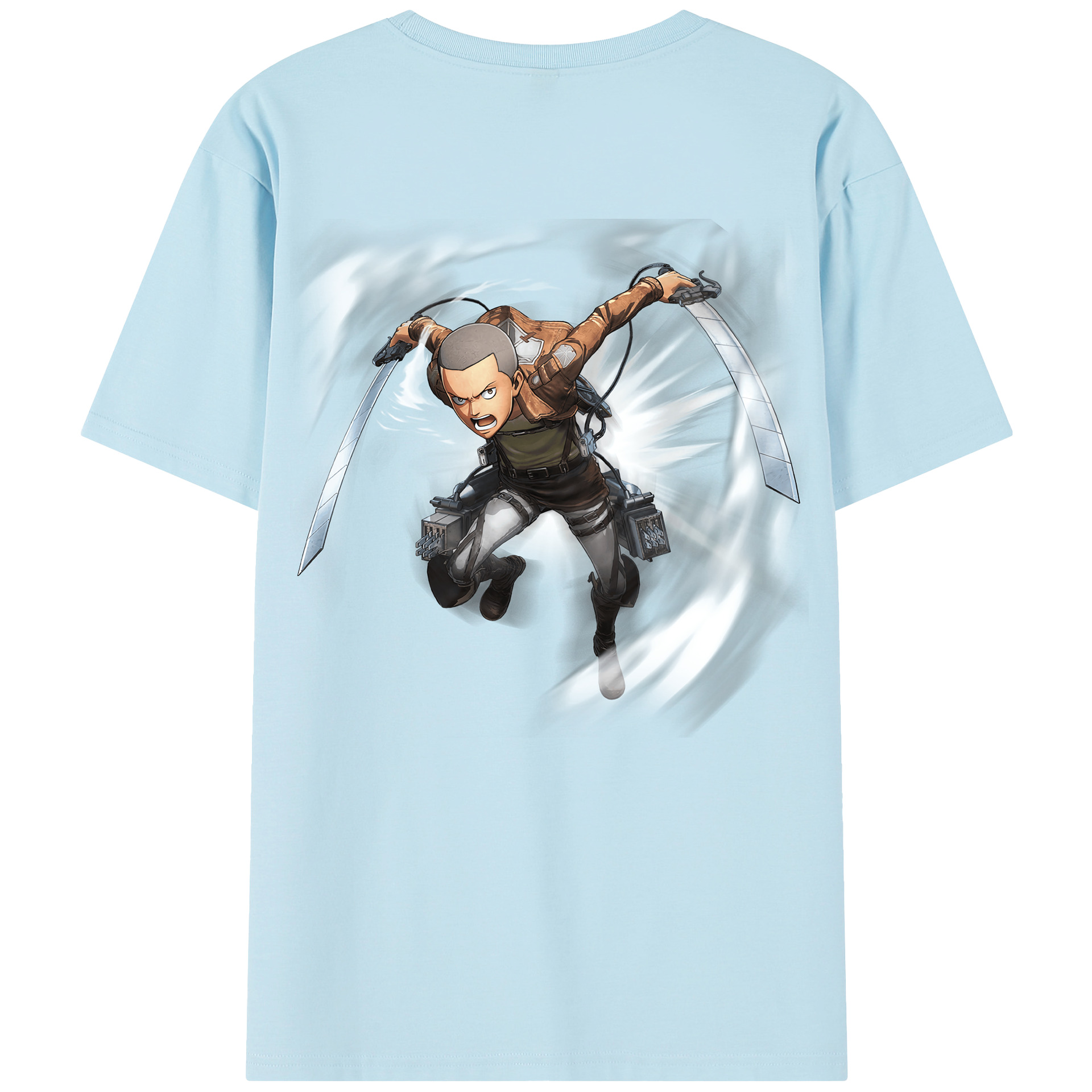 （画像用） 進撃の巨人 コニー·スプリンガー Attack on Titan Connie Springer 綿100％半袖Tシャツ（背面プリント）